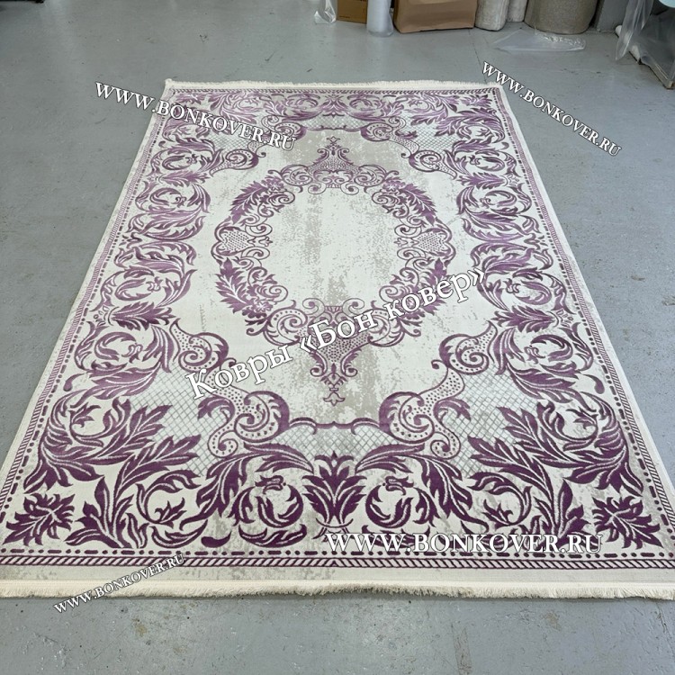 Ковер Медальон Для Гостиной Дизайн 30543 Сиреневый